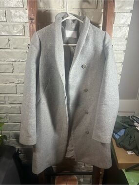 OAK + FORT grey wool coat size XS
